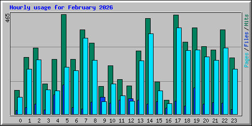 Hourly usage for February 2026